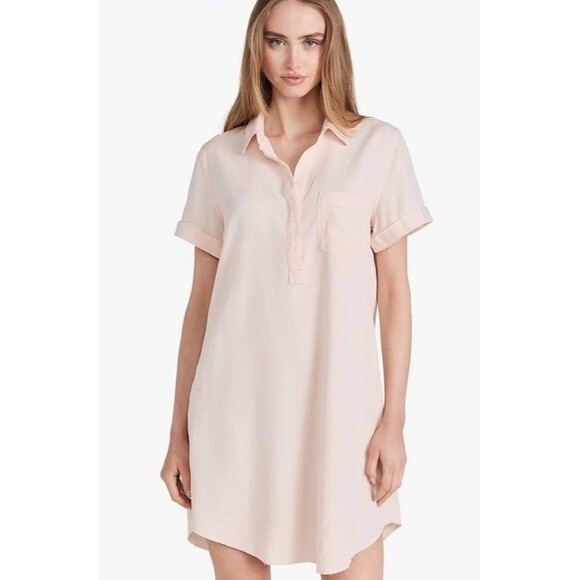 Rails Valerie Light Vintage Pink‎ Size XS Short Dress Linen Blend Short Sleeve - Picture 1 of 10